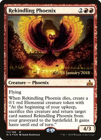 Rekindling Phoenix [Rivals of Ixalan Promos]