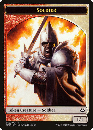 Soldier Token (Red/White) [Modern Masters 2017 Tokens]