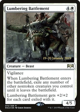 Lumbering Battlement [Ravnica Allegiance Promos]