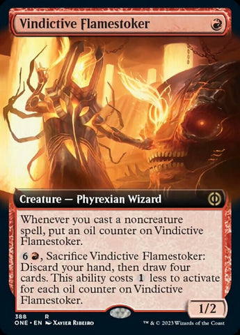 Vindictive Flamestoker (Extended Art) [Phyrexia: All Will Be One]