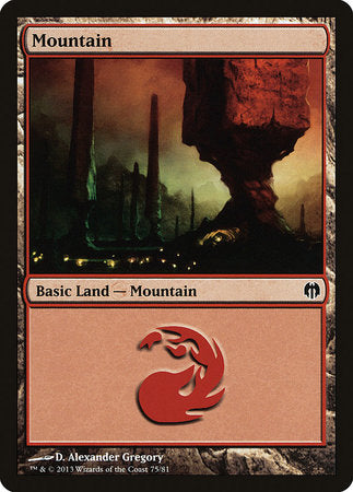 Mountain (75) [Duel Decks: Heroes vs. Monsters]