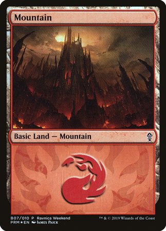 Mountain - Gruul (B07) [RNA Ravnica Weekend]