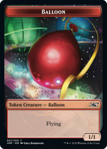 Squirrel // Balloon Double-sided Token [Unfinity Tokens]