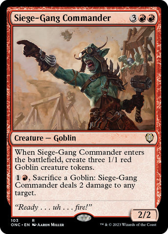 Siege-Gang Commander [Phyrexia: All Will Be One Commander]