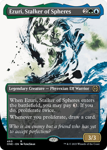 Ezuri, Stalker of Spheres (Borderless Ichor Step-and-Compleat Foil) [Phyrexia: All Will Be One]