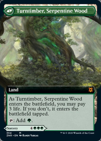 Turntimber Symbiosis // Turntimber, Serpentine Wood (Extended Art) [Zendikar Rising]