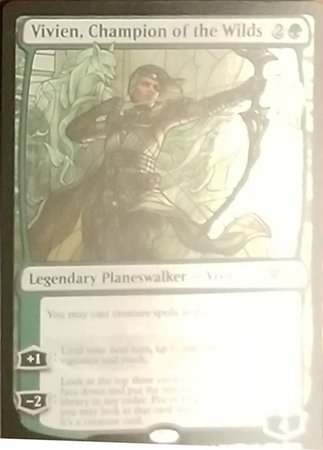 Vivien, Champion of the Wilds (Stained Glass) [Secret Lair Drop Promos]