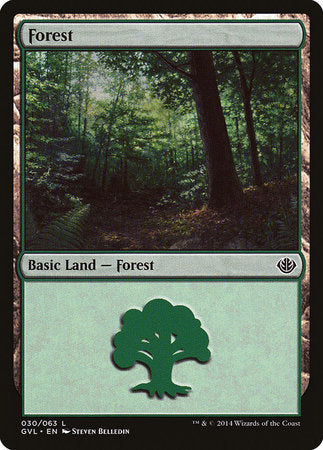 Forest (30) (Garruk vs Liliana) [Duel Decks Anthology: Garruk vs. Liliana]