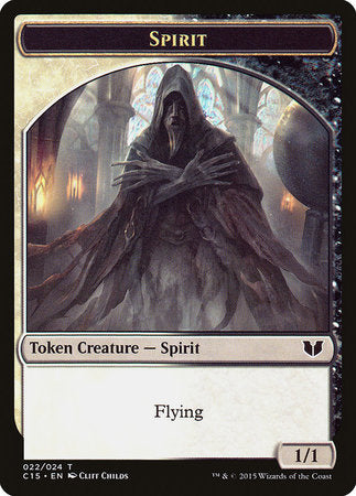 Spirit (Multicolor) // Angel Double-Sided Token [Commander 2015 Tokens]