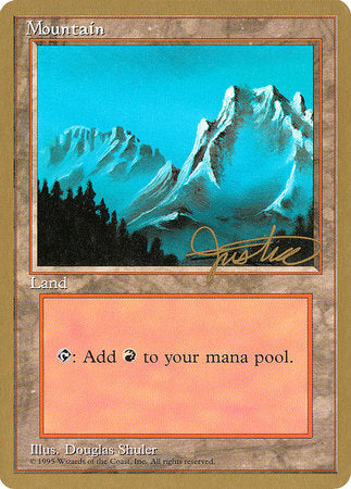 Mountain (B) - 1996 Mark Justice (4ED) [Pro Tour Collector Set]