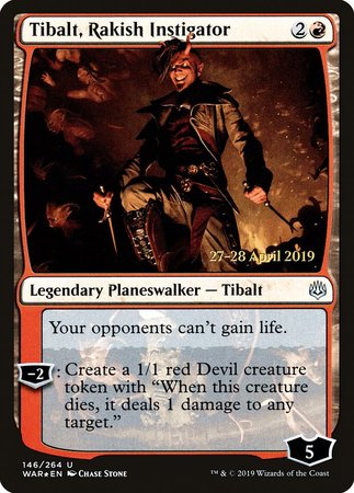 Tibalt, Rakish Instigator [War of the Spark Promos]
