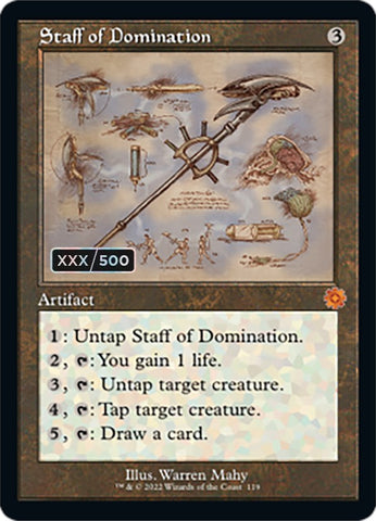 Staff of Dominion (Retro Schematic) (Serial Numbered) [The Brothers' War Retro Artifacts]