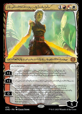 Nahiri, the Unforgiving (Phyrexianized Step-and-Compleat Foil) [Phyrexia: All Will Be One]
