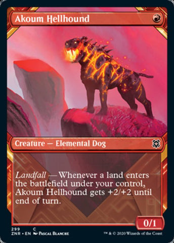 Akoum Hellhound (Showcase) [Zendikar Rising]