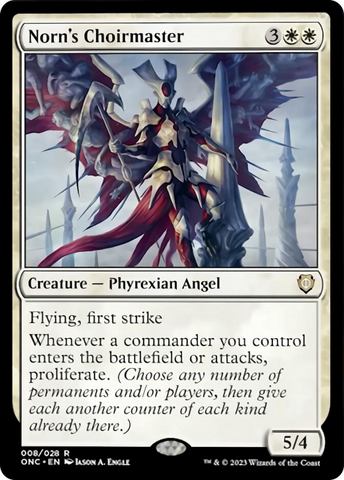 Norn's Choirmaster (Extended Art) [Phyrexia: All Will Be One Commander]