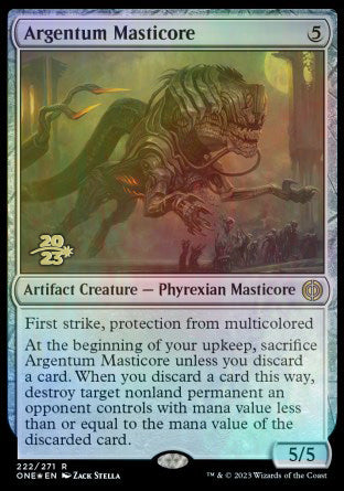 Argentum Masticore [Phyrexia: All Will Be One Prerelease Promos]