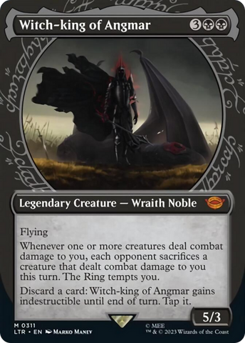 mtg lord of the rings showcase cards Sauron, Lord of the Rings (Showcase Scrolls) Commander: The Lord of the Rings: Tales of Middle-earth (LTC) #478