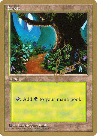 Forest (B) - 1996 Bertrand Lestree (4ED) [Pro Tour Collector Set]