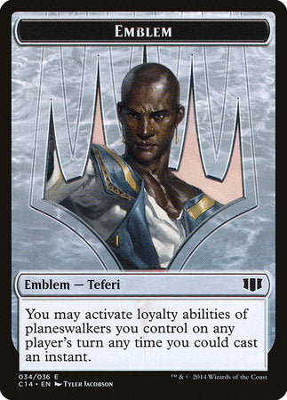 Emblem - Teferi, Temporal Archmage // Zombie (Blue) Token [Commander 2014 Tokens]