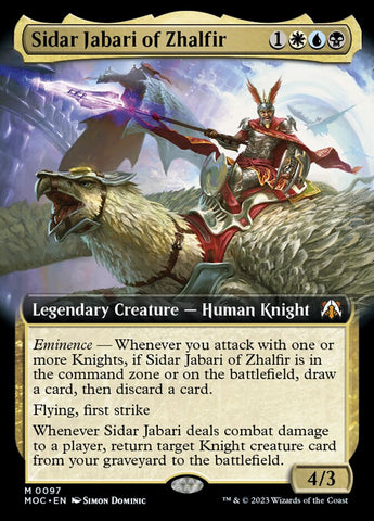 Sidar Jabari of Zhalfir (Extended Art) [March of the Machine Commander]