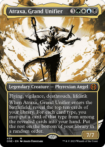 Atraxa, Grand Unifier (Borderless Ichor Step-and-Compleat Foil) [Phyrexia: All Will Be One]