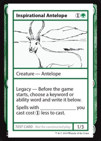 Inspirational Antelope [Mystery Booster Playtest Cards]