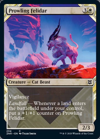 Prowling Felidar (Showcase) [Zendikar Rising]