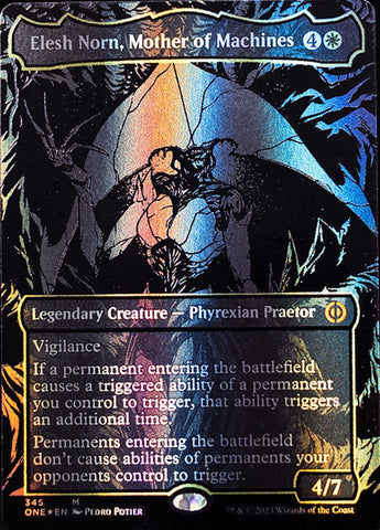Elesh Norn, Mother of Machines (Oil Slick Raised Foil) [Phyrexia: All Will Be One]