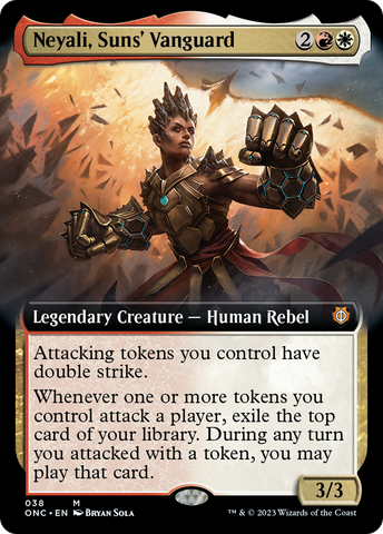 Neyali, Suns' Vanguard (Extended Art) [Phyrexia: All Will Be One Commander]