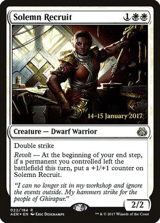 Solemn Recruit [Aether Revolt Promos]