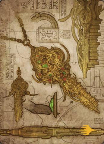 Key to the City Art Card (Gold-Stamped Planeswalker Symbol) [The Brothers' War Art Series]