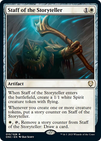 Staff of the Storyteller (Extended Art) [Phyrexia: All Will Be One Commander]