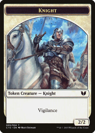 Knight (Vigilance) // Spirit (Enchantment) Double-Sided Token [Commander 2015 Tokens]