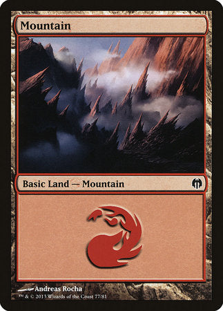 Mountain (77) [Duel Decks: Heroes vs. Monsters]