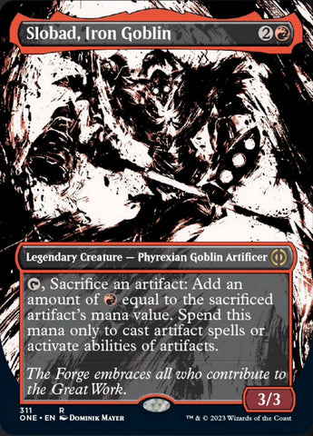 Slobad, Iron Goblin (Borderless Ichor) [Phyrexia: All Will Be One]